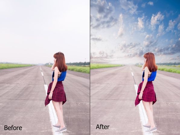 Cách ghép mây cơ bản bằng photoshop